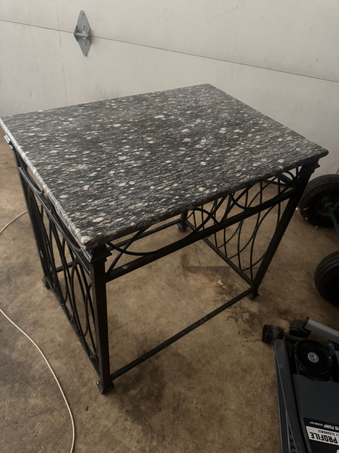 Iron And Granite Table 