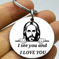 Jesus Hot Stainless Steel Keychain 
