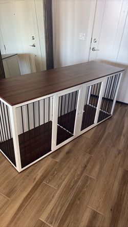 Double Dog Crate Furniture Console
