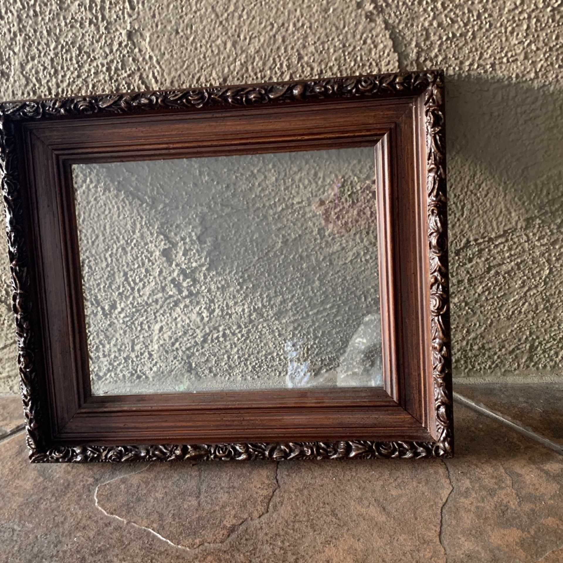 Ornate 8 X 10 Frame Frame Size Is Width Is 13 Inches length is 12 inches fits 8 x 10 pictures or you could hang it the other way where it’s 13 inc 12 