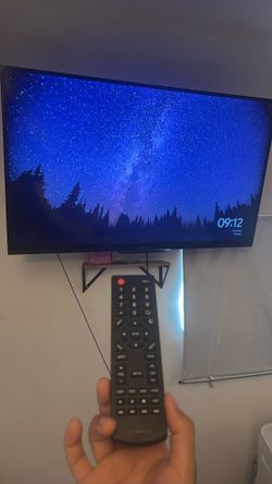 50” TV with wall mount and remote