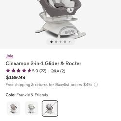 Joie Glider And Rocker