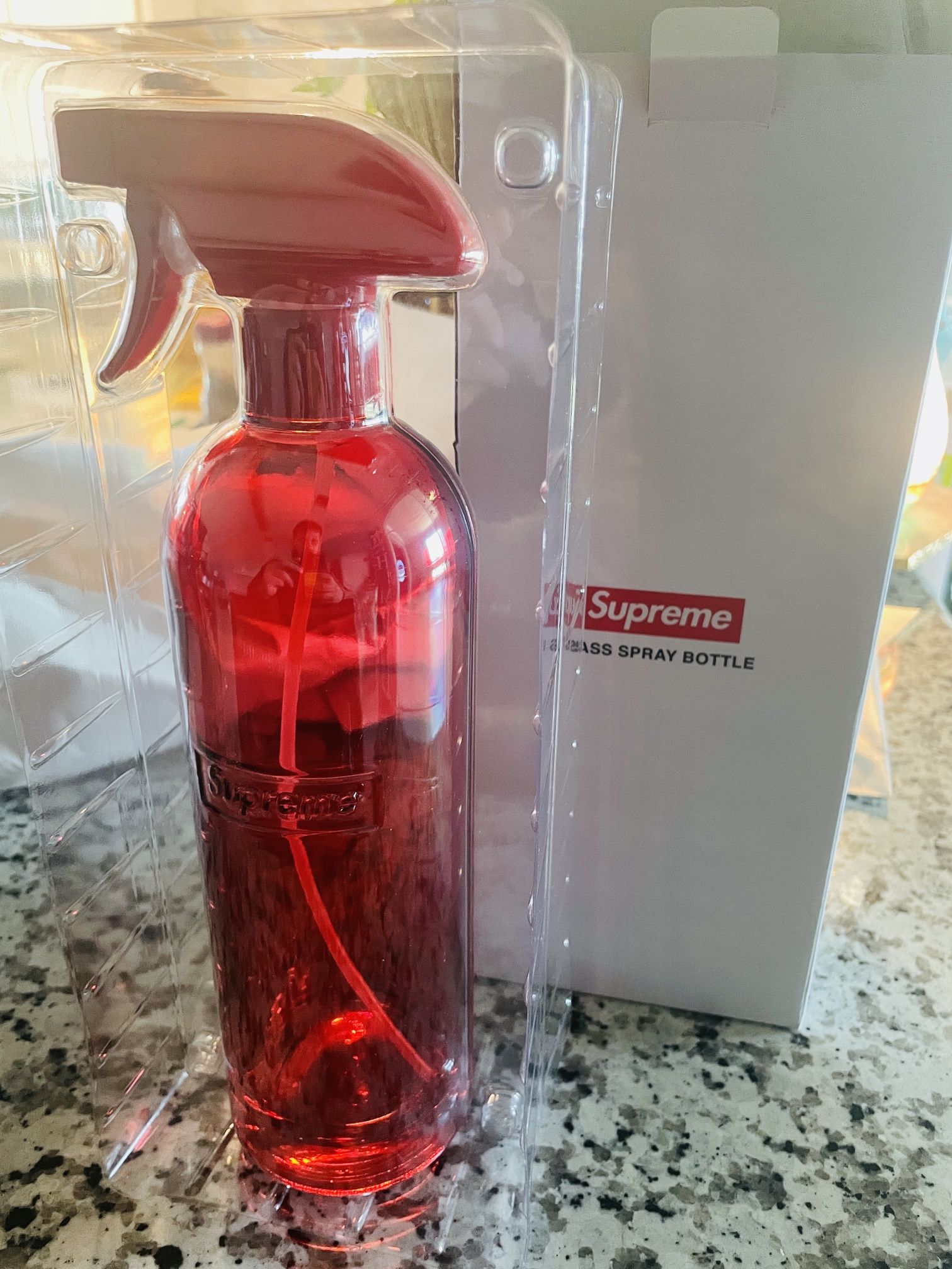 Supreme Glass Spray Bottle Red