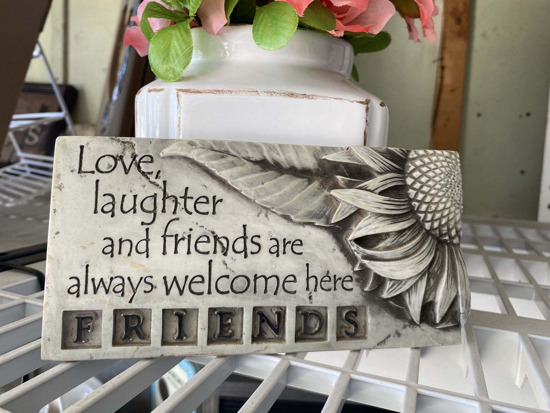 Love,Laughter & Friends ate all Welcome Here Wall Hanger/Decoration