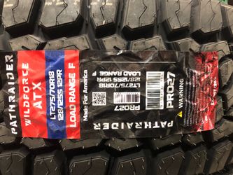 Brand New Tires (1) Pathraider Wildforce ATX All Terrain (LT275/70R18) (Single) ($159) (12 Ply)