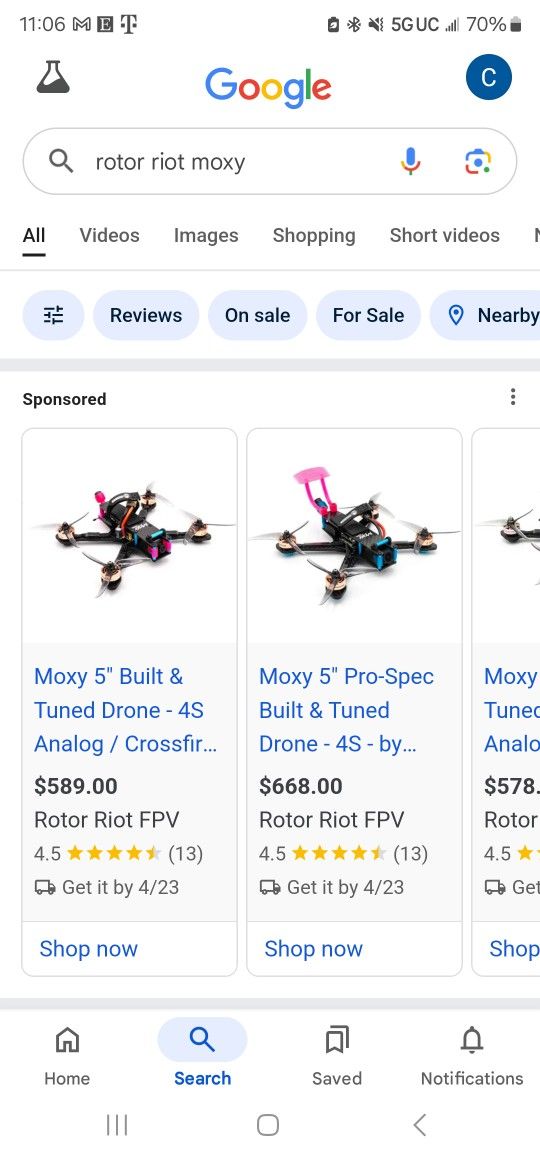 Freestyle Drone Rotor Riot Moxy With Dji Camera Trade