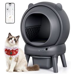 Automatic Litter Box, Self Cleaning Litter Box with App Control, Large Capacity for Multiple Cats, Noise & Odor Control, Dual Safety Sensors