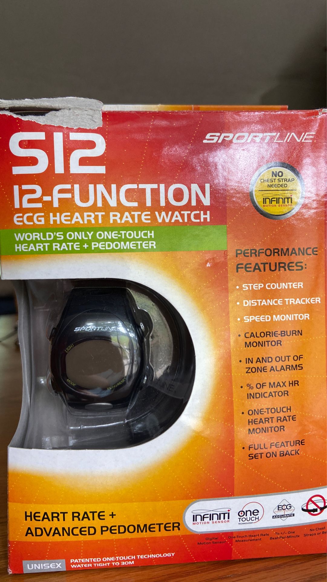 Sportline heart rate + pedometer