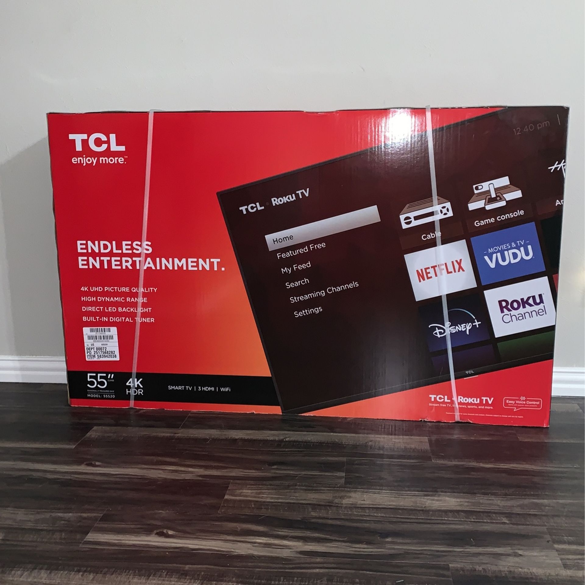 TCL 55 inch 4K ROKU TV UNOPENED/BRAND NEW