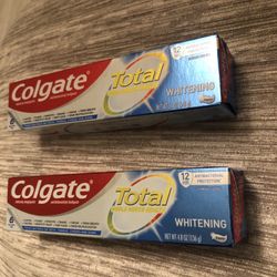 2x Colgate Total Whole Mouth Health Whitening Paste 4.8oz ea Exp 2024  pack of 2.  