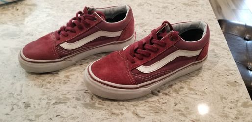 Van's maroon suede and canvas shoes