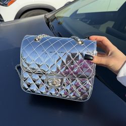 Chanel metalic book bag