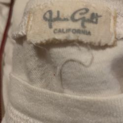 John Galt California Rainbow Stripe Cropped Long Sleeve Top