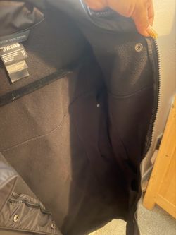 Black Northface trenchcoat