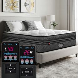 🌙 Memories™ 13" Split King Dual Digital Premium Pillow Top Air Bed | Adjustable Firmness Luxury Mattress System