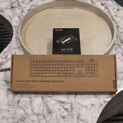 Lenovo 100 Wireless Compact Keyboard And EVGA X17 Wired Gaming Mouse