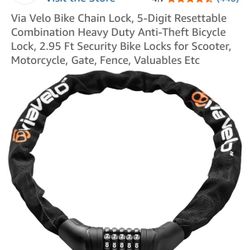 Via Verlo Bike Chain 5 DigitResettable Combination