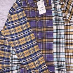 Multicoloured plaid button up shirts #flannel #plaid #Zara (XL)  non-negotiable