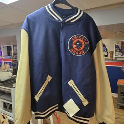 Chicago Bears Real Leather Lettermans Jacket