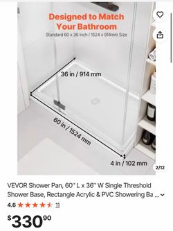 Tools/Shower pan / shower floor /shower base