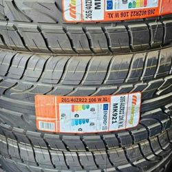 265 40 22 ALL 4 TIRES NEW