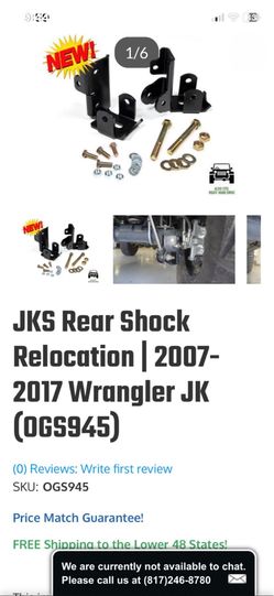 Rear Shock Relocation | 2007-2017 Wrangler JK Paid $175