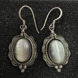 Moonstone Sterling Silver Dangle Earrings