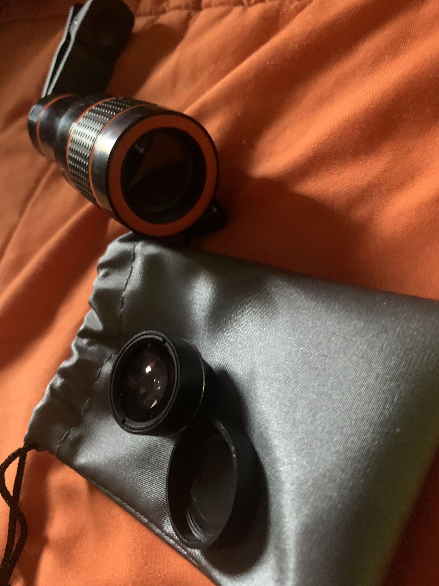 Transform Your iPhone Photography: Fish Eye & Long Lens Attachments for Sale!