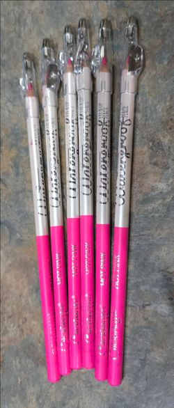 Lot of 6 Brand New Sealed Cherimoya Waterproof Hot Pink Eye & Lip Pencils