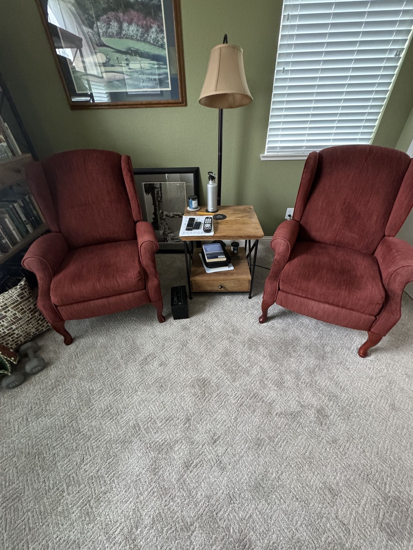 Set Of 2 Reclining Accent Chairs 