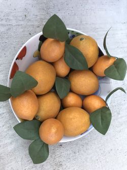 A dozen decorative lemons