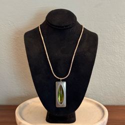 Vintage Jørgen Jensen Denmark Pewter Pendant Necklace