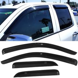 Fits 14-19 Chevy Silverado GMC Sierra Extended Cab Window Visors Acrylic 4PCS