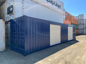 40FT SHIPPING CONTAINER – WIND & WATERTIGHT | HEAVY DUTY STORAGE SHED | CONEX BOX (DUAL 7FT ROLL-UP DOORS)
