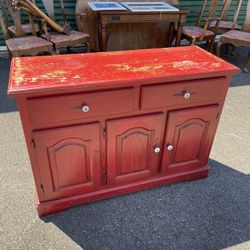 Painted Solid Wood Hutch/Cabinet