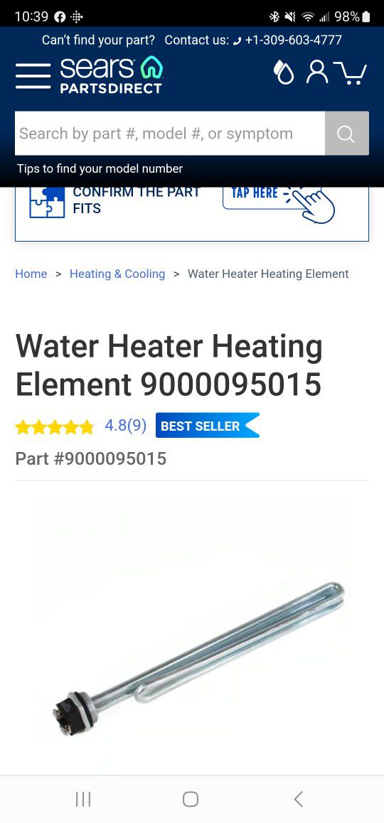 Hot Water Heater Element 