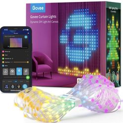 Govee Curtain Lights, WiFi Smart Christmas Lights LED, Color Changing Window Lights, Dynamic DIY Curtain String Lights for Bedroom Wall, Outdoor IP65 
