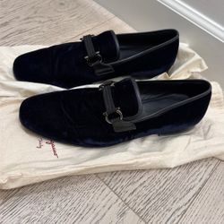 Salvatore Ferragamo Velvet Loafers – Men’s 9.5 