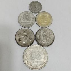 Antique Silver Mexico Coins  /  Monedas Antiguas De Plata De Mexico