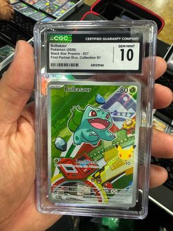 Bulbasaur CGC 10 Gem Mint Pokémon Card