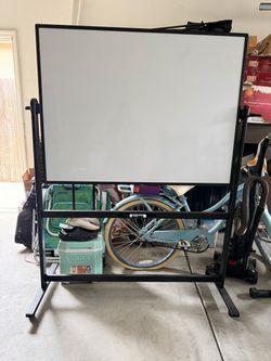 Large Whiteboard on Rolling Stand