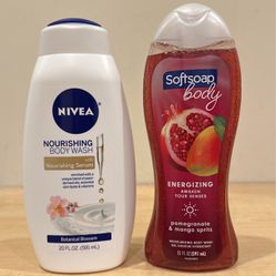 Nivea & Softsoap body wash 20 oz: $8 for both