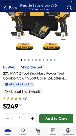 BRAND NEW ATOMIC DEWALT DRILL SET