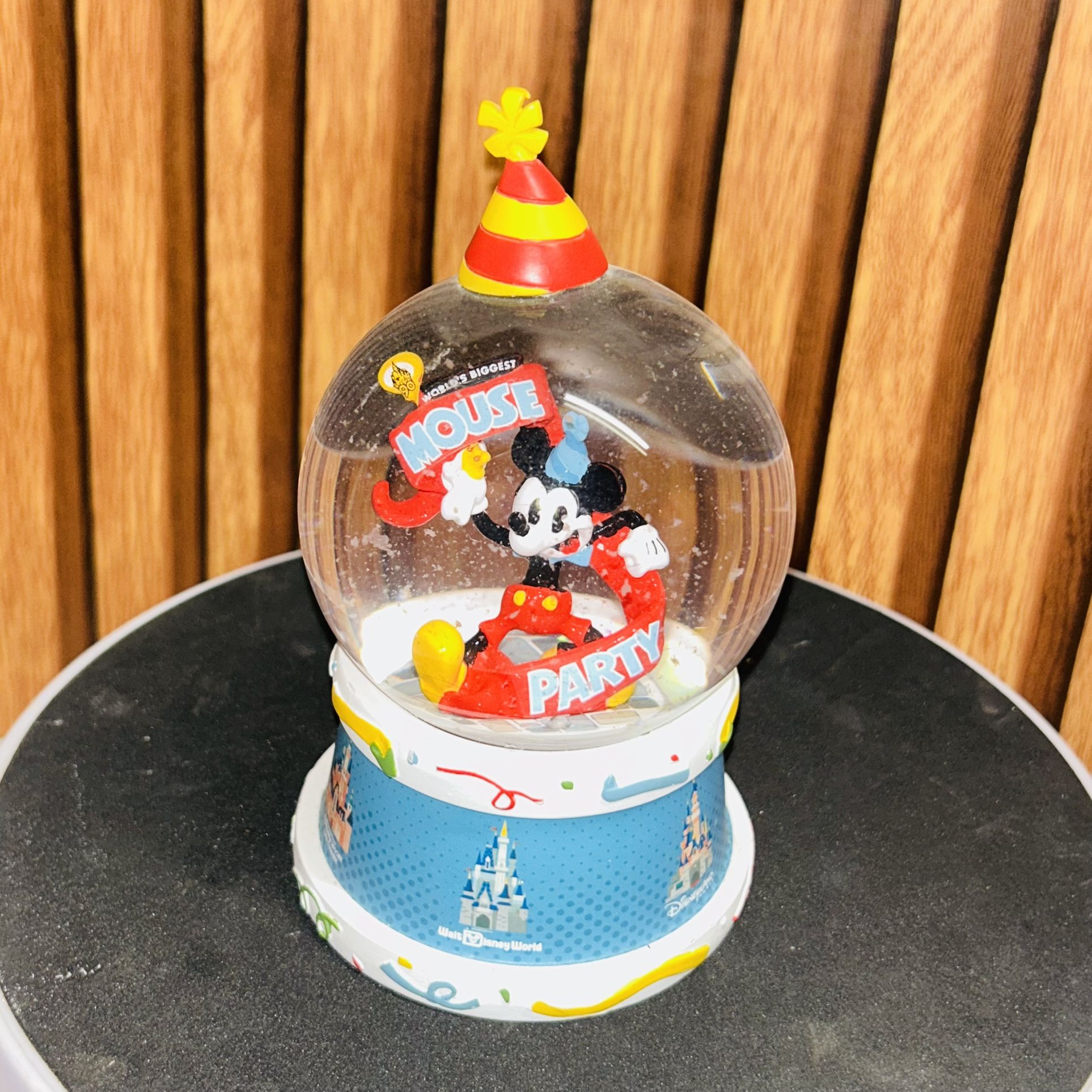 Disney Parks Mickey Mouse Worlds Biggest Mouse Party Lights Snow Globe