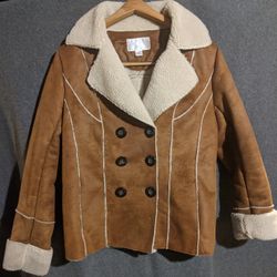 Xhilaration Womens Faux Suede Jacket Brown Size MEDIUM