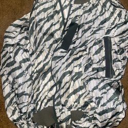 sacai luck ss15 runway silk ma1 pinstripe bomber jacket