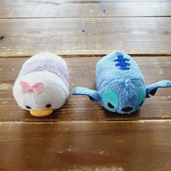PAIR OF DISNEY MINI TSUM TSUM PLUSH DAISY DUCK & STITCH **BOTH FOR $3**
