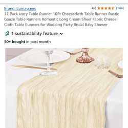 Ivory Cheesecloth Table-24qty