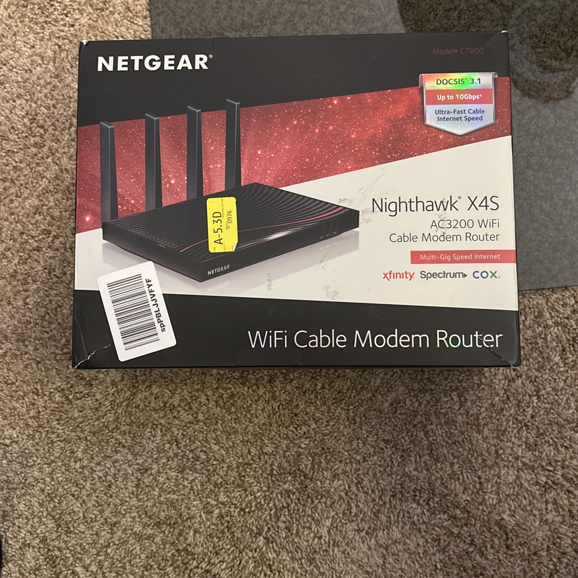 Excellent!  Netgear Nighthawk Extreme Speed, Modem, Router Combo