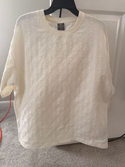 (Medium) Saints London Cream Cross Texture T-Shirt and shorts set